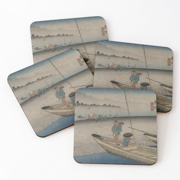 Item preview, Tenryu River Ferry – Hiroshige Print designed and sold by MartinPA.