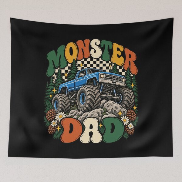 Item preview, Monster Dad Truck Monstertruck Father Vintage Milestone designed and sold by adiencarteras.