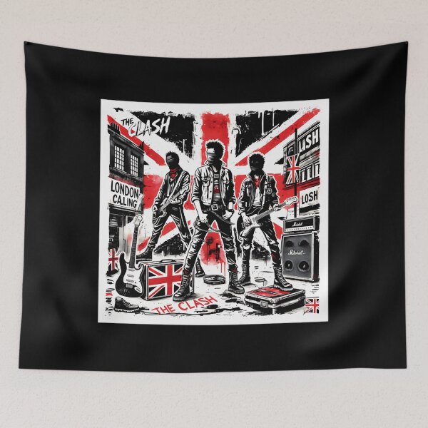 Item preview, Vintage Rocker Smashing Electric Bass Guitar, The Clash Punk Rock Band  designed and sold by samatysarni6.