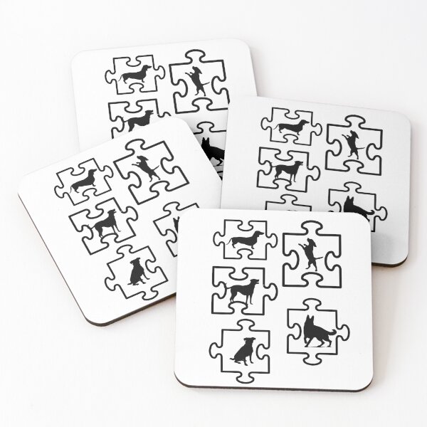 Item preview, Black and White Puzzle Dog – Jigsaw Lover Design designed and sold by MagMade.