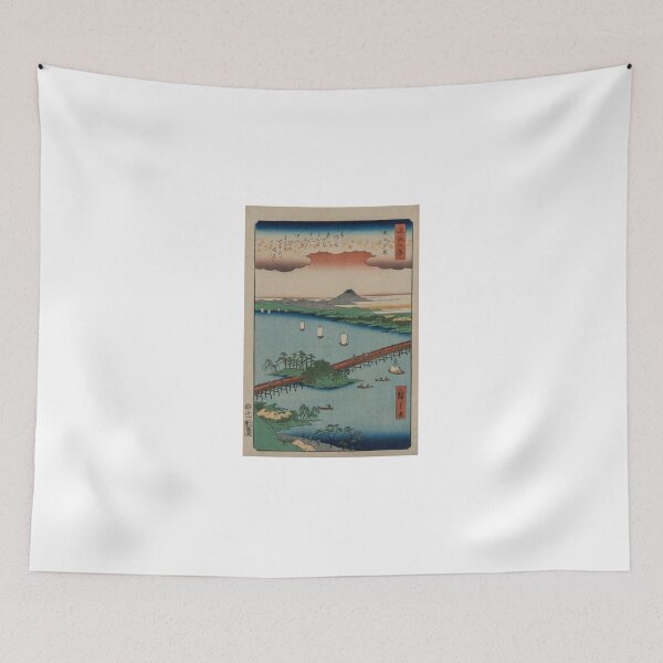 Item preview, Evening Glow at Seta Bridge – Hiroshige Print designed and sold by MartinPA.