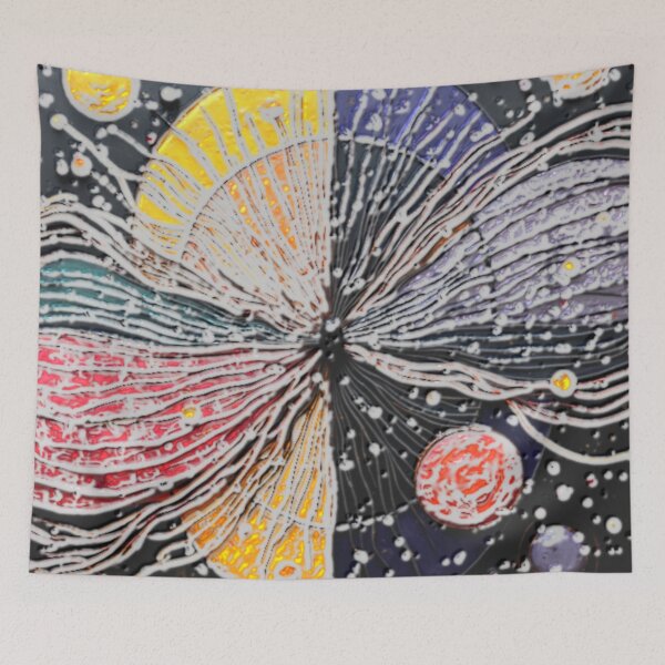 Item preview, cosmic energy burst b alpha colorful geometric circular abstract design designed and sold by SmashingDeals.