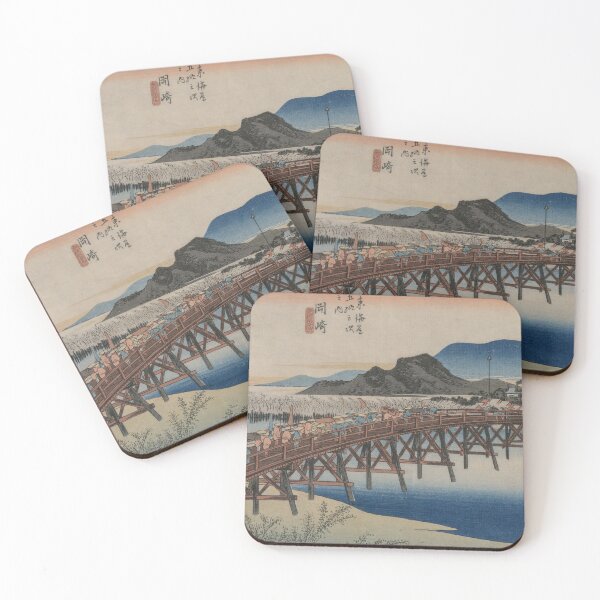 Item preview, Yahagi Bridge at Okazaki – Hiroshige Print designed and sold by MartinPA.