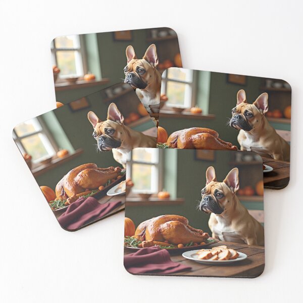 Item preview, Funny French Bulldog Waiting for Thanksgiving Dinner designed and sold by BestFriendWorld.