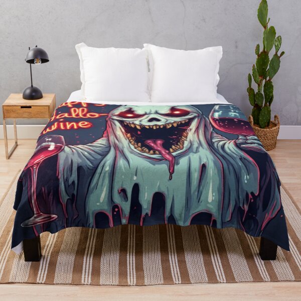Item preview, Happy Hallo-Wine Spooky Ghost Wine Lover Pun designed and sold by FusionCipher.