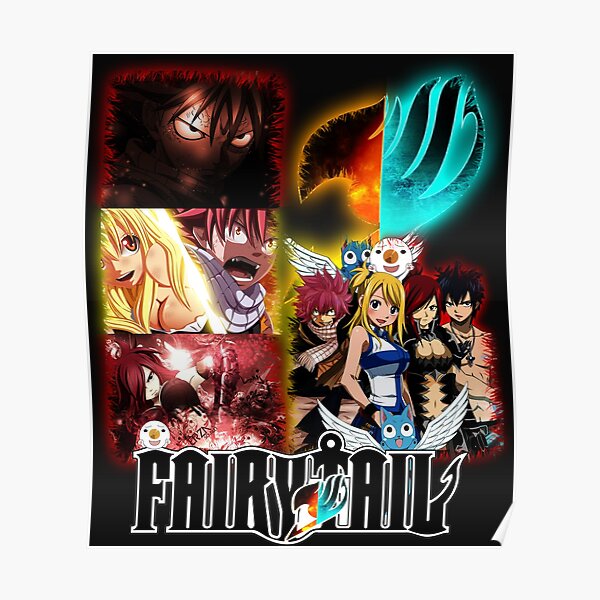 Poster A3 Fairy Tail Playa Lucy Erza Scarlet Wendy Beach 01 