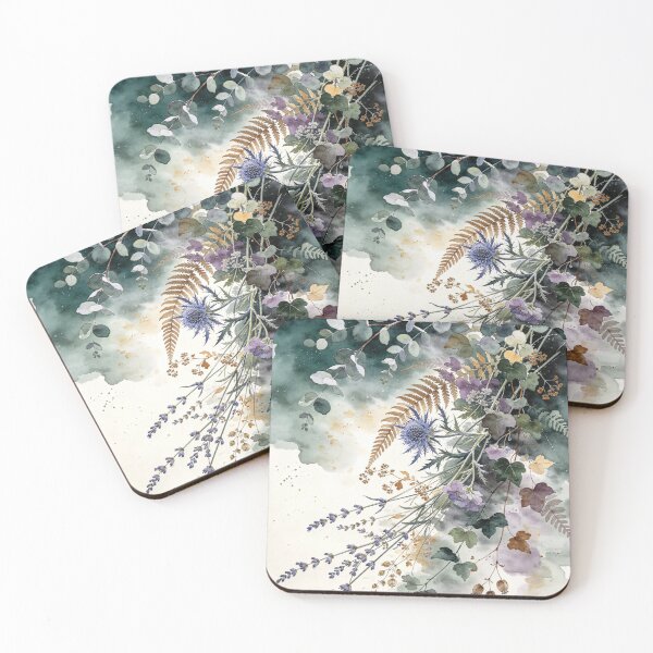Item preview, Herbarium in the Fog — Moody in Watercolor designed and sold by EduMaru_Arts.