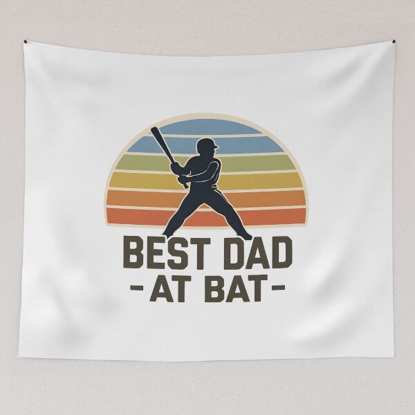Item preview, Best Dad At Bat – Retro Baseball Design designed and sold by LuloCreative.