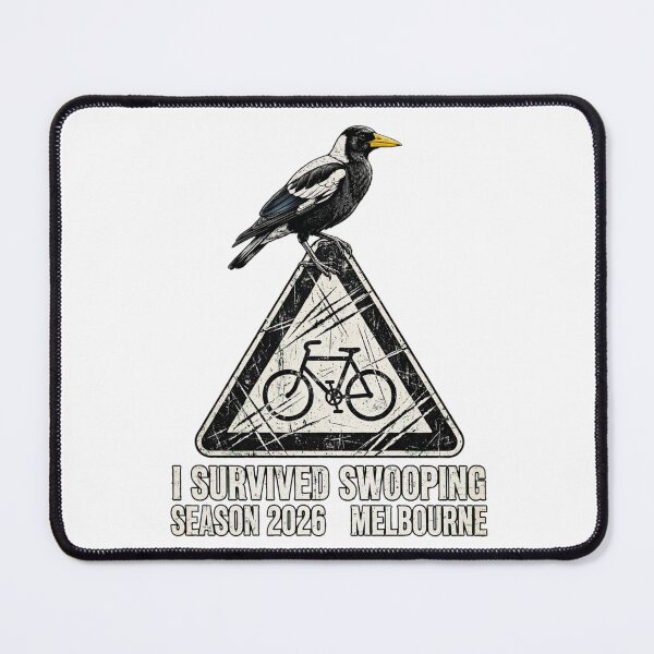 Item preview, I Survived Magpie Swooping Season Melbourne Bicycle Warning designed and sold by Yellowriversss.