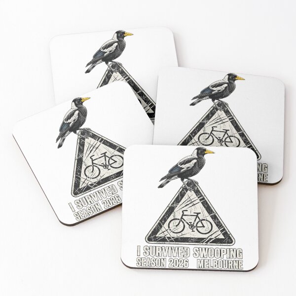 Item preview, I Survived Magpie Swooping Season Melbourne Bicycle Warning designed and sold by Yellowriversss.