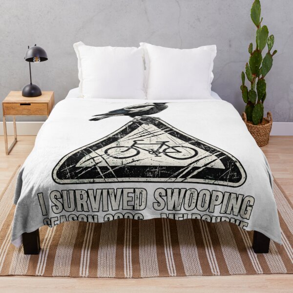 Item preview, I Survived Magpie Swooping Season Melbourne Bicycle Warning designed and sold by Yellowriversss.