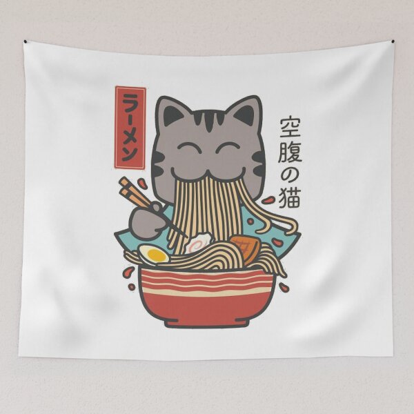 Item preview, Hungry Cat Ramen Japanese Style designed and sold by Shironi555.