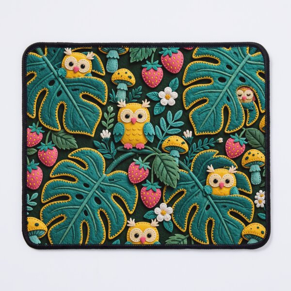 Item preview, Cute Owl Forest Clay Texture Seamless Pattern designed and sold by  One City Two Children Studio.