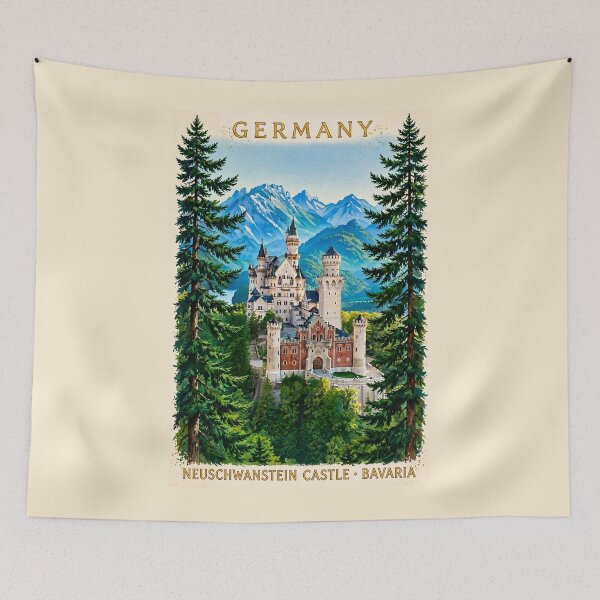 Item preview, Germany — Neuschwanstein Castle — A Summer Dream in Bavaria designed and sold by DibujandoPorfa.