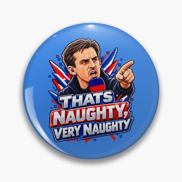 Item preview, That's Naughty, Very Naughty – Gary Neville Football Pundit Pixel Art designed and sold by SoftBananaD.