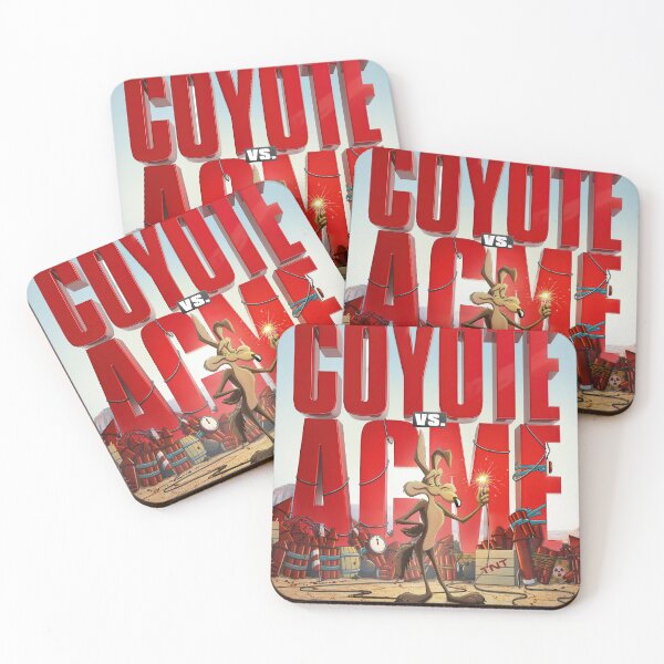 Item preview, Coyote vs Acme Red Title Poster designed and sold by Foryoubroshirt.