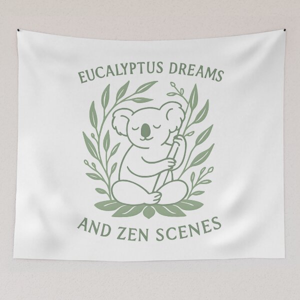 Item preview, Sage Green Koala Yoga Eucalyptus Leaf Design designed and sold by 108stillness.