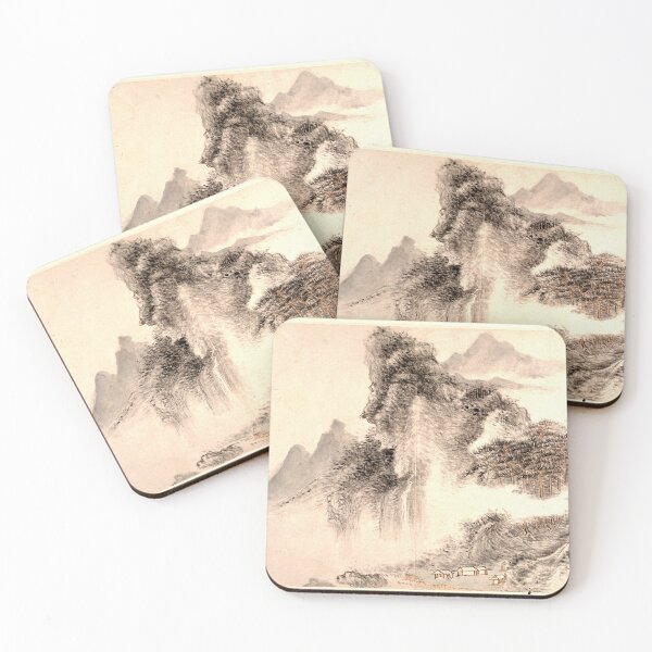 Item preview, Landscapes in the Manner of Song and Yuan Masters by Yun Shouping (Chinese, 1633–1690) designed and sold by AngyDesigns49.