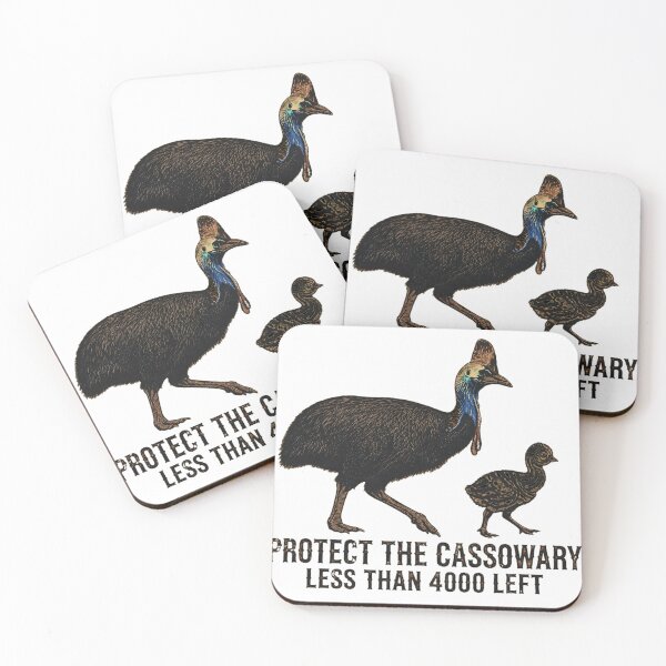 Item preview, Protect Cassowary Family Endangered Queensland Wildlife Conservation designed and sold by Yellowriversss.
