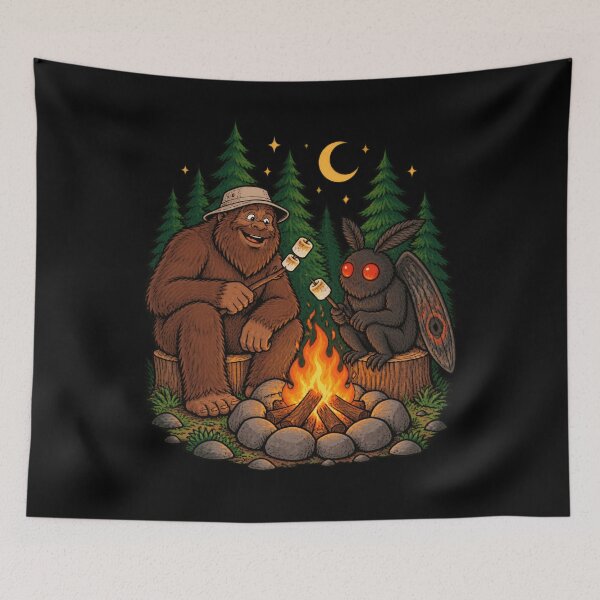 Item preview, Bigfoot Alien Fishing Fishinglake Wilderness Stargazing designed and sold by adiencarteras.