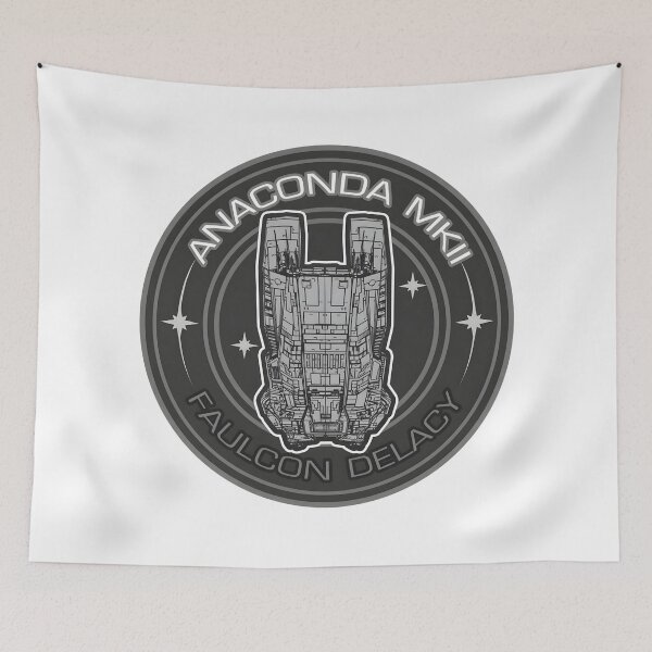 Item preview, Elite Dangerous Anaconda Mk II Faulcon DeLacy Ship Patch designed and sold by CharlieDesings.