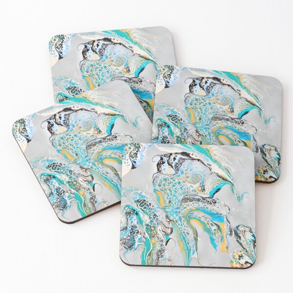 Item preview, Whispers in Teal Abstract Art designed and sold by Dream Mythos Studios.