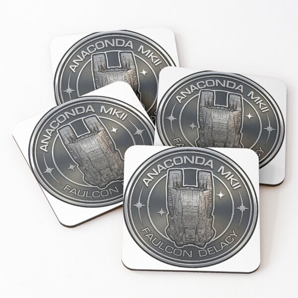 Item preview, Elite Dangerous Anaconda Mk II Faulcon DeLacy Ship Patch - Metalized designed and sold by CharlieDesings.