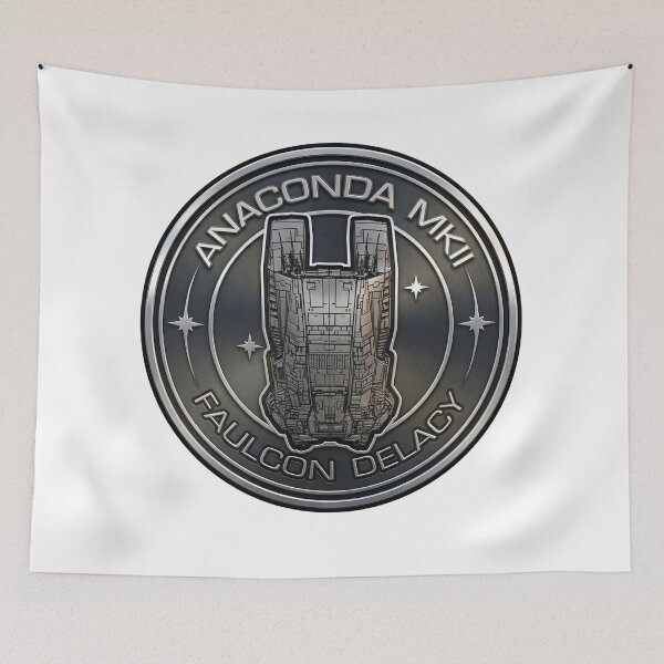 Item preview, Elite Dangerous Anaconda Mk II Faulcon DeLacy Ship Patch - Metalized designed and sold by CharlieDesings.