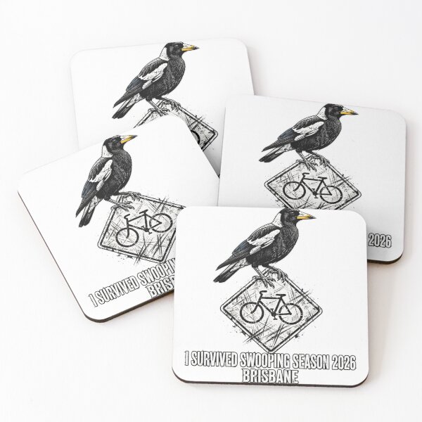 Item preview, I Survived Swooping Season Brisbane Bicycle Warning designed and sold by Yellowriversss.
