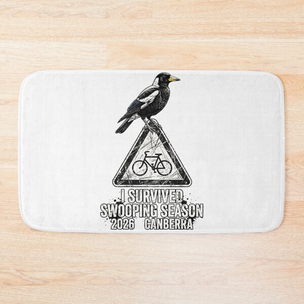 Item preview, I Survived Swooping Season Canberra Bicycle Warning designed and sold by Yellowriversss.