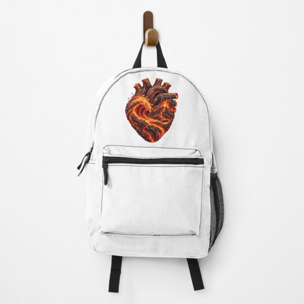 Item preview, Volcanic Lava Heart with Dollar Sign Smoke – Fiery Gothic Fantasy Ar designed and sold by The Happiness Market .