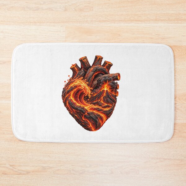 Item preview, Volcanic Lava Heart with Dollar Sign Smoke – Fiery Gothic Fantasy Ar designed and sold by The Happiness Market .