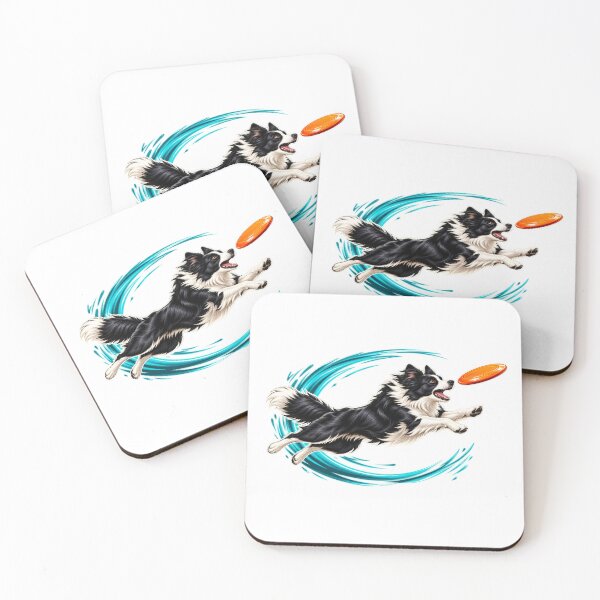 Item preview, Border Collie Flying Disc Action Art designed and sold by TeNovaStudio.