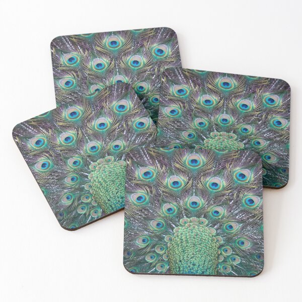 Item preview, Vibrant Peacock Tail Feathers Exotic Nature Pattern designed and sold by TeeBeeDesigns.