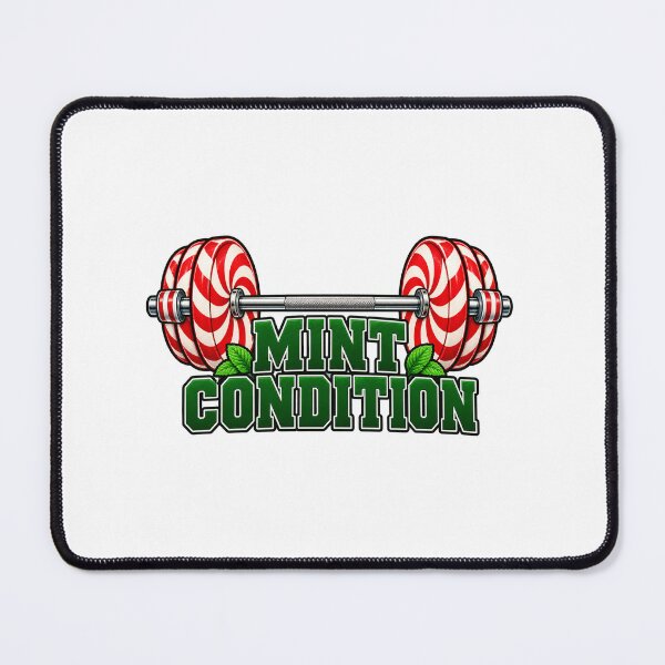 Item preview, Mint Condition Peppermint Barbell Holiday Fitness designed and sold by TeNovaStudio.
