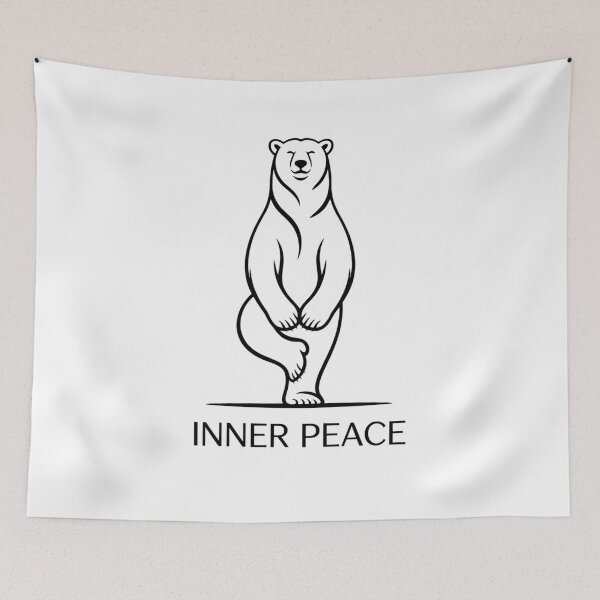Item preview, Minimalist Bear Standing in Tree Pose Yoga designed and sold by 108stillness.