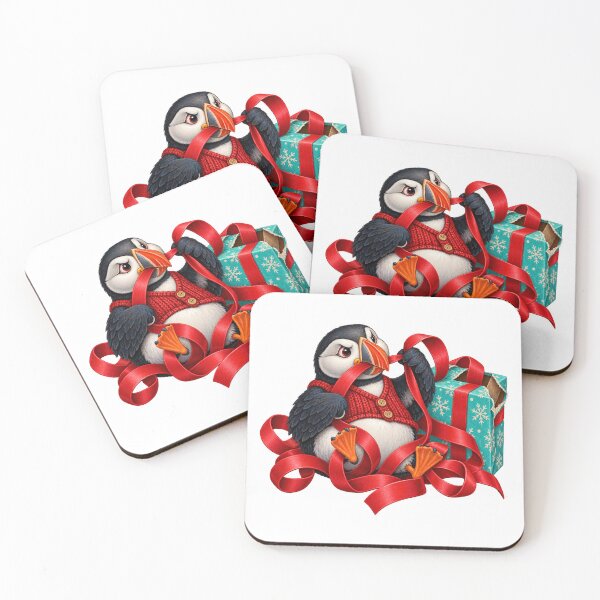Item preview, Puffin Gift Wrapping Christmas Character designed and sold by TeNovaStudio.