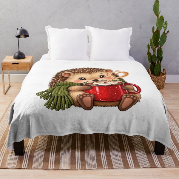 Item preview, Hedgehog Hot Chocolate Winter Cafe designed and sold by TeNovaStudio.