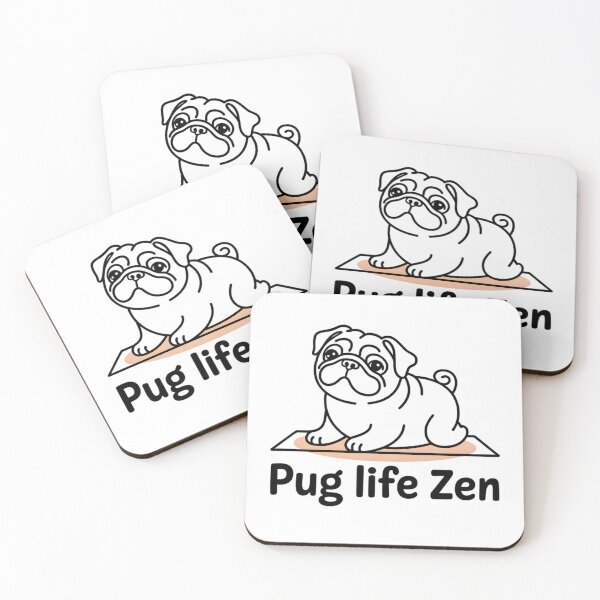 Item preview, Minimalist Pug Life Zen Yoga Flat Pose Design designed and sold by 108stillness.