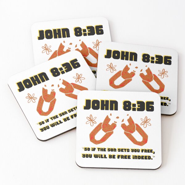 Item preview, Groovy John 8:36 Christian Faith Retro Broken Chains designed and sold by Da Here Market.