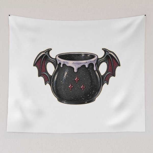 Item preview, Gothic Bat Wing Pottery Mug designed and sold by Philippa Shop.