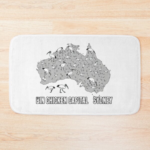 Item preview, Bin Chicken Capital Sydney Australia Map Invasion designed and sold by Yellowriversss.