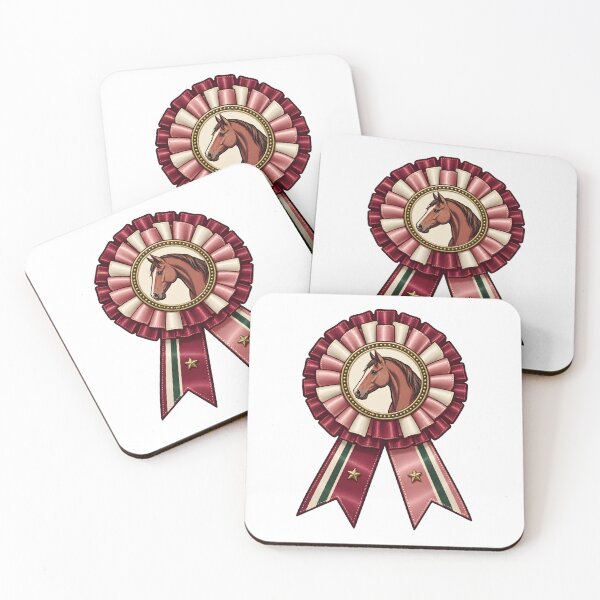 Item preview, Equestrian Rosette Ribbon Horse Badge designed and sold by Philippa Shop.