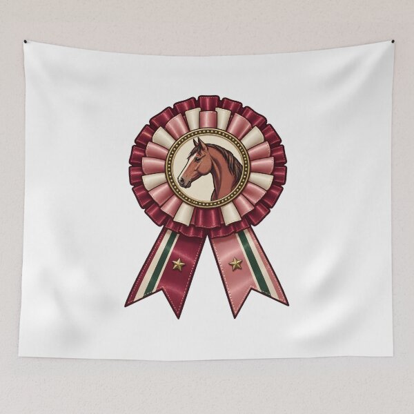 Item preview, Equestrian Rosette Ribbon Horse Badge designed and sold by Philippa Shop.