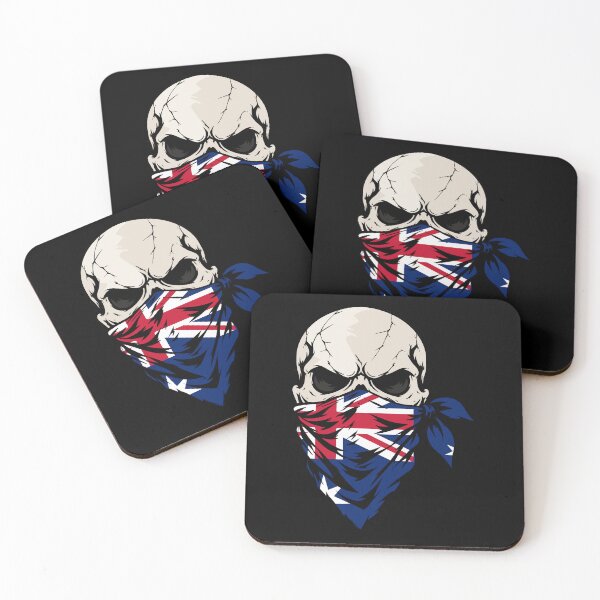 Item preview, Australia Bandana Skull - Aussie Flag Biker Skull  designed and sold by Marshallamoakohene.