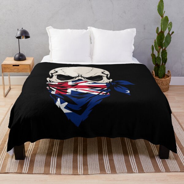 Item preview, Australia Bandana Skull - Aussie Flag Biker Skull designed and sold by Marshallamoakohene.