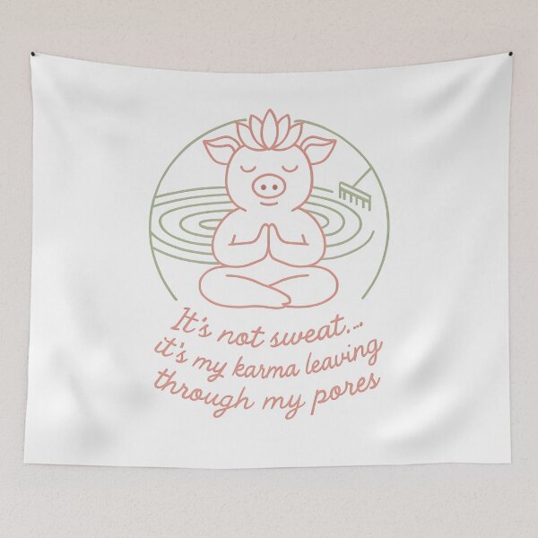 Item preview, Funny Pig Yoga Lotus Crown Zen Garden Circle Design designed and sold by 108stillness.