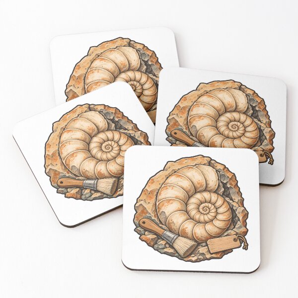 Item preview, Ammonite Fossil Hunting Field Badge designed and sold by Philippa Shop.