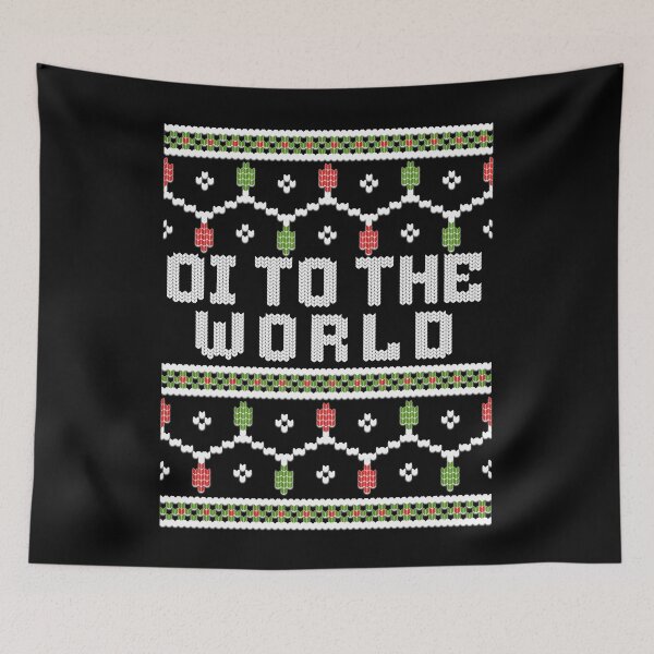 Item preview, Oi to the World Ugly Ska Christmas Sweater designed and sold by RuderThanMerch.