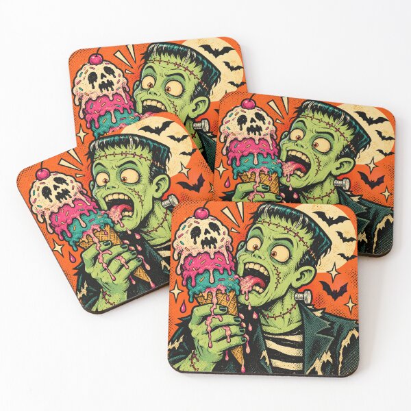Item preview, Retro Frankenstein Monster – Vintage Halloween Horror Pop designed and sold by Blink Art Studio.